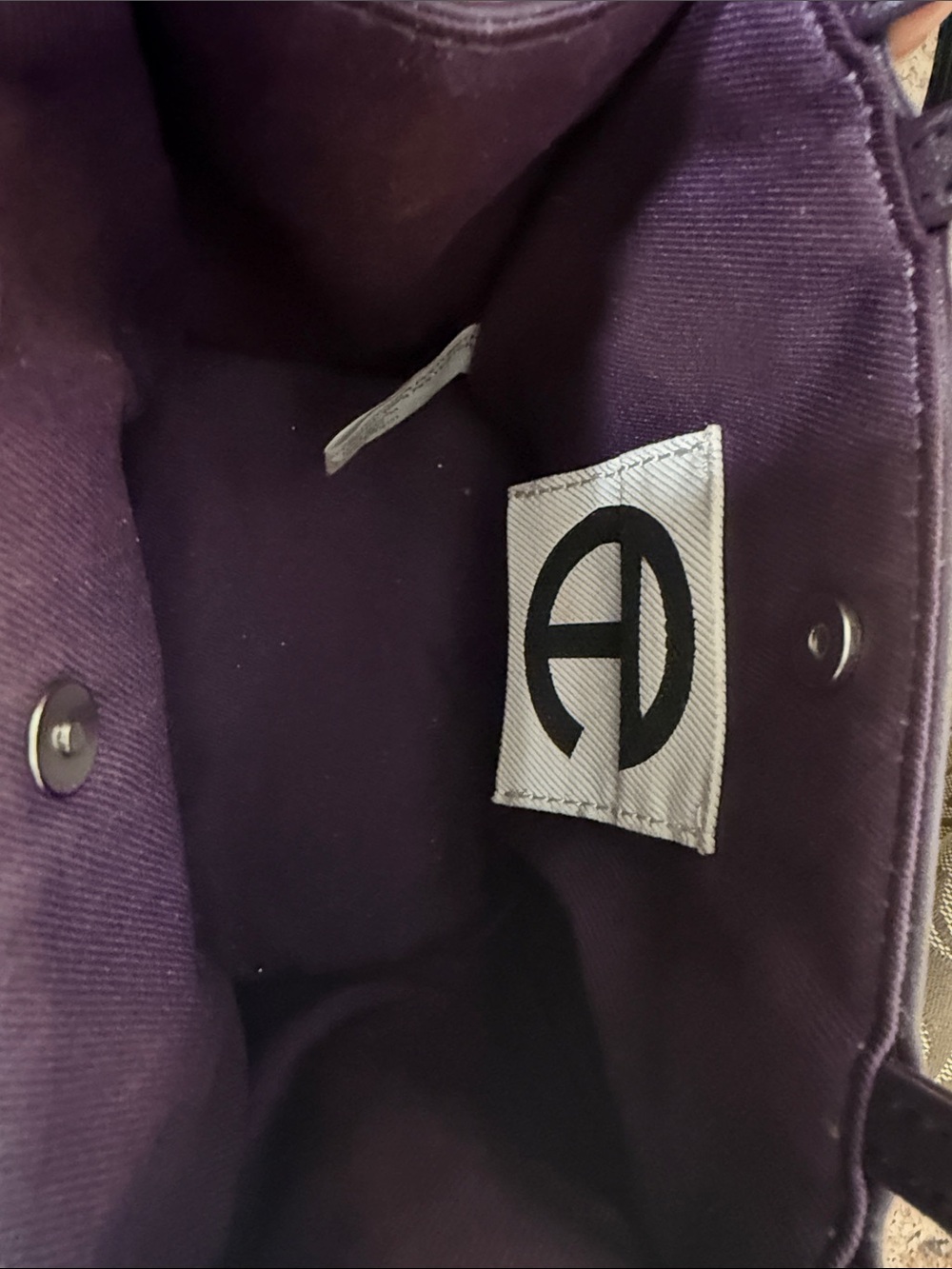 Telfar Mini Leather Tote in Deep Plum - Picture 3 of 3